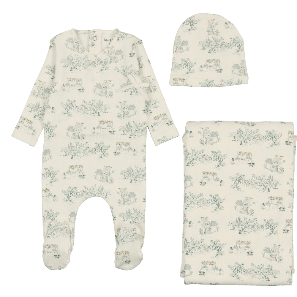 Bee & Dee Toile Layette Set