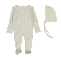 Lovely Littles Lattice Footie & Bonnet