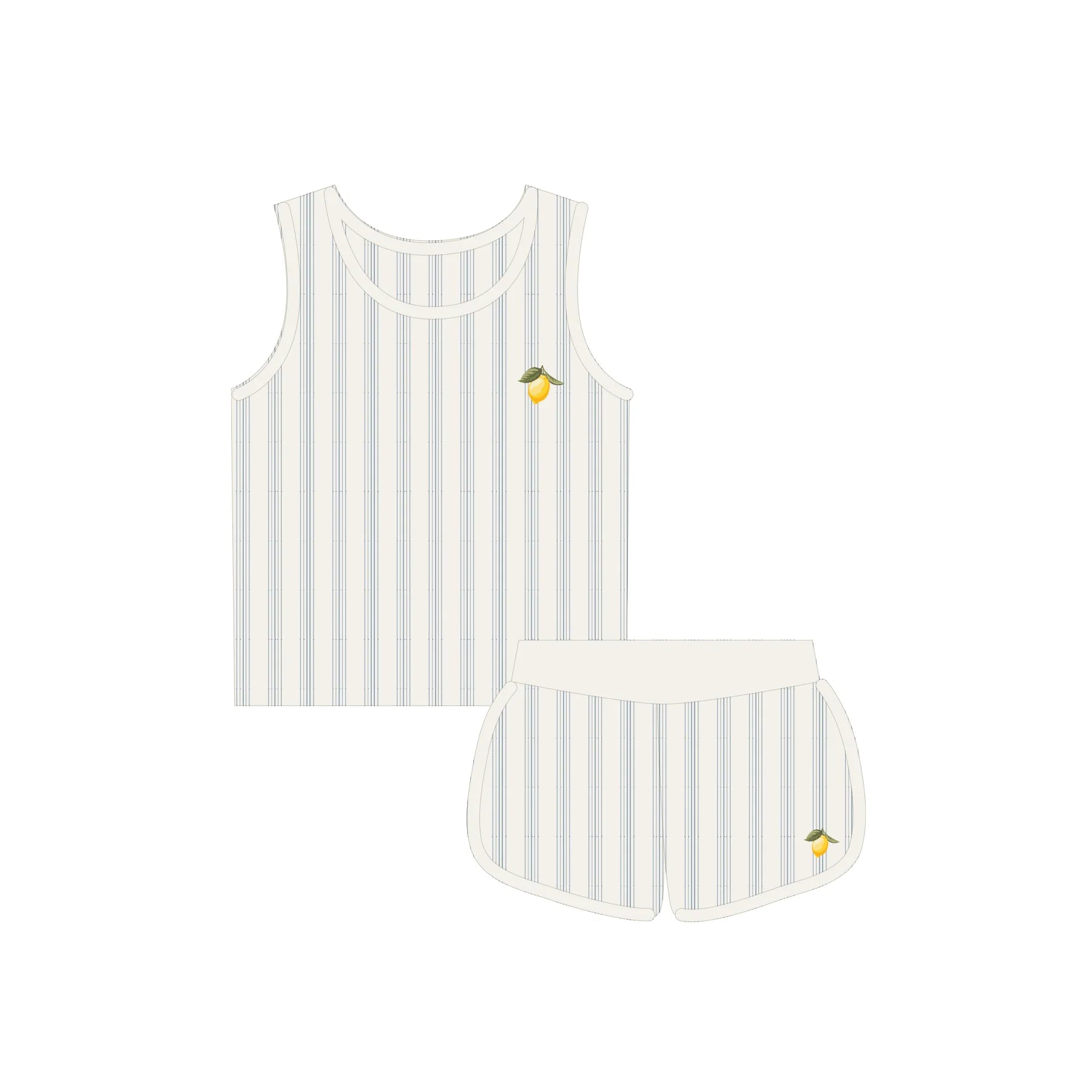 Elys & Co Fruit Tank & Shorts - Lemon