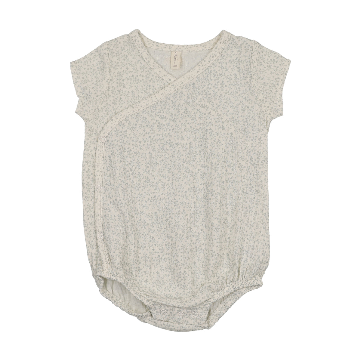 Lilette Leaf Trail Romper - Cream/Blue