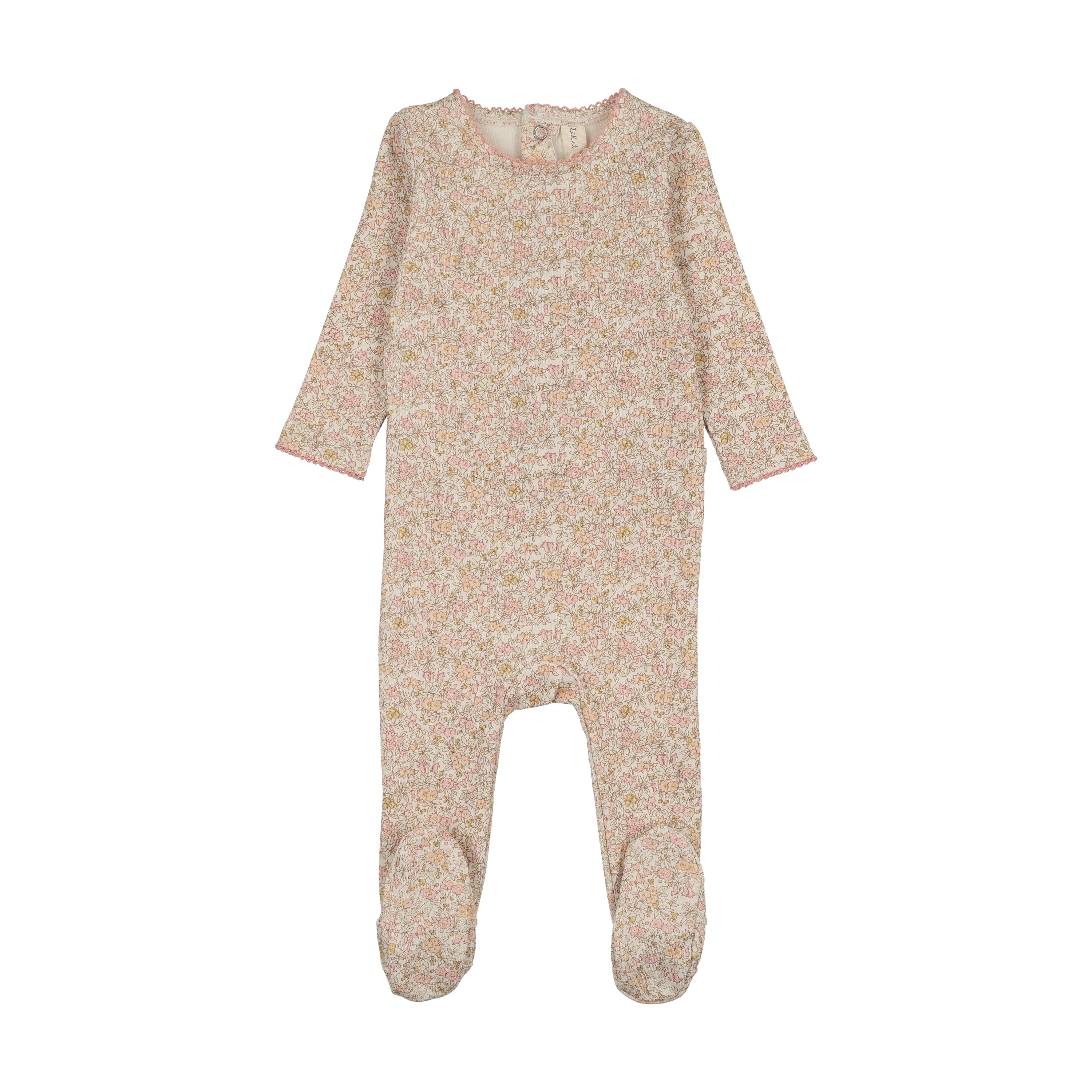 Lilette Liberty Floral Footie - Cream/Pink