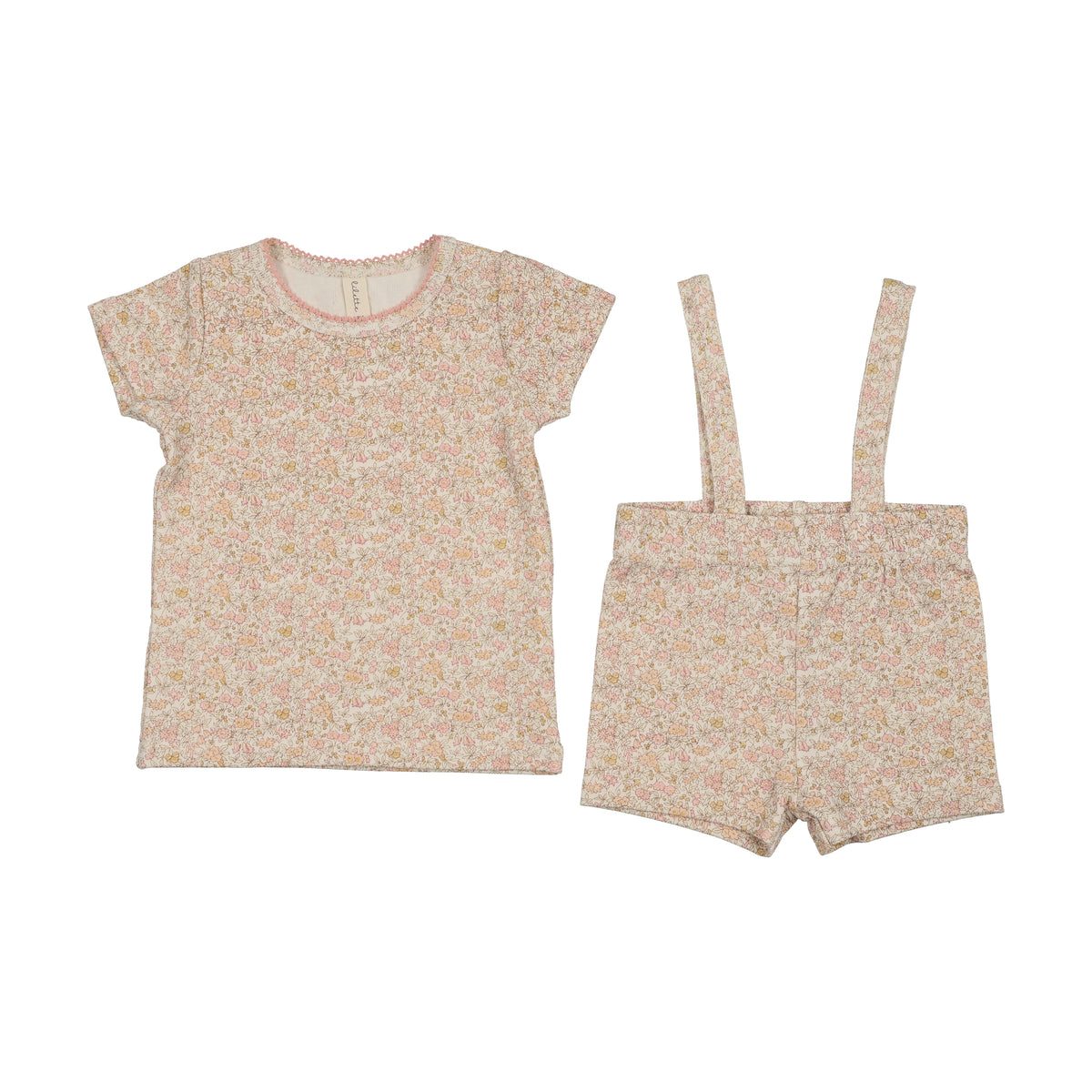 Lilette Liberty Floral Top & Shorts - Cream/Pink
