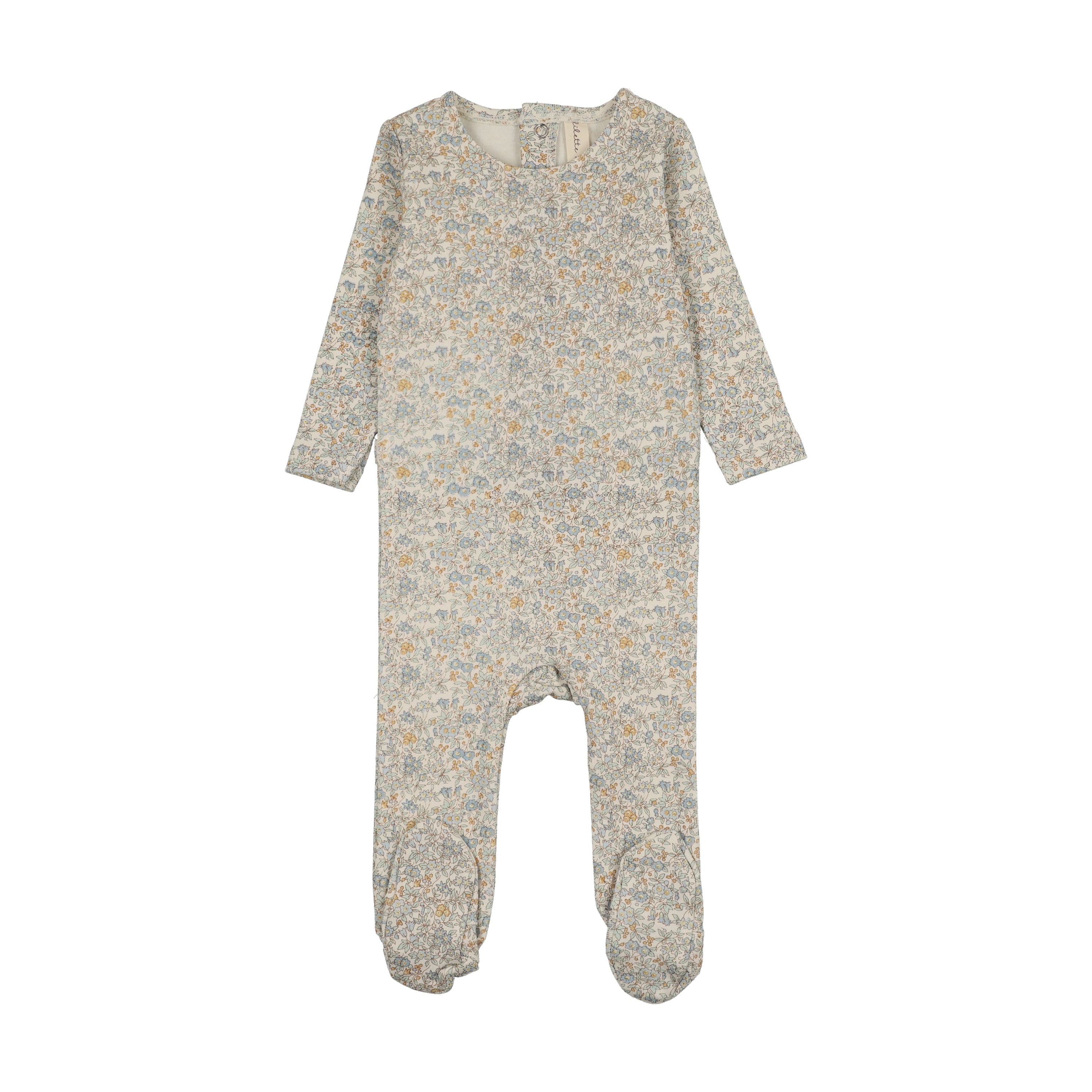 Lilette Liberty Floral Footie - Cream/Blue