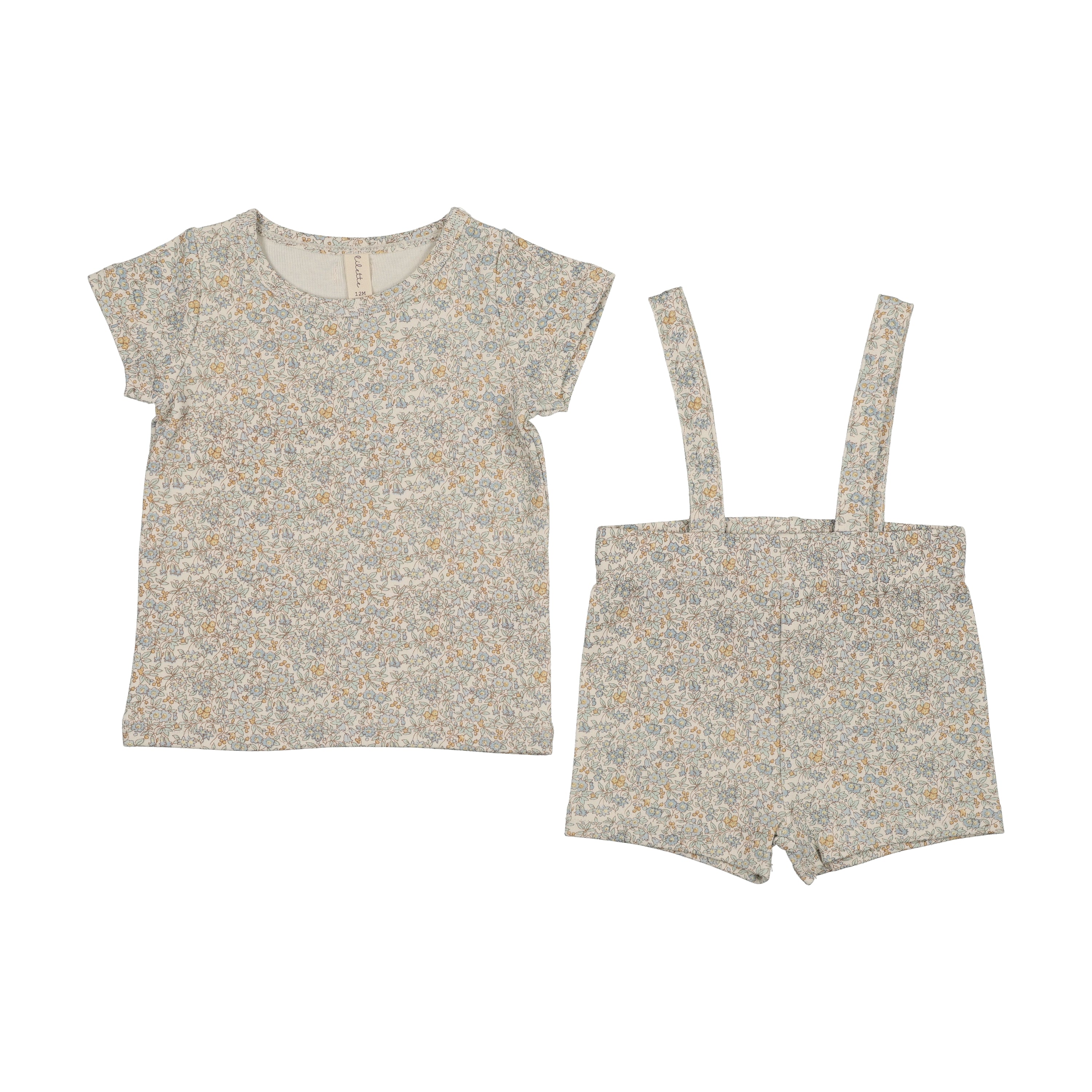 Lilette Liberty Floral Top & Shorts - Cream/Blue