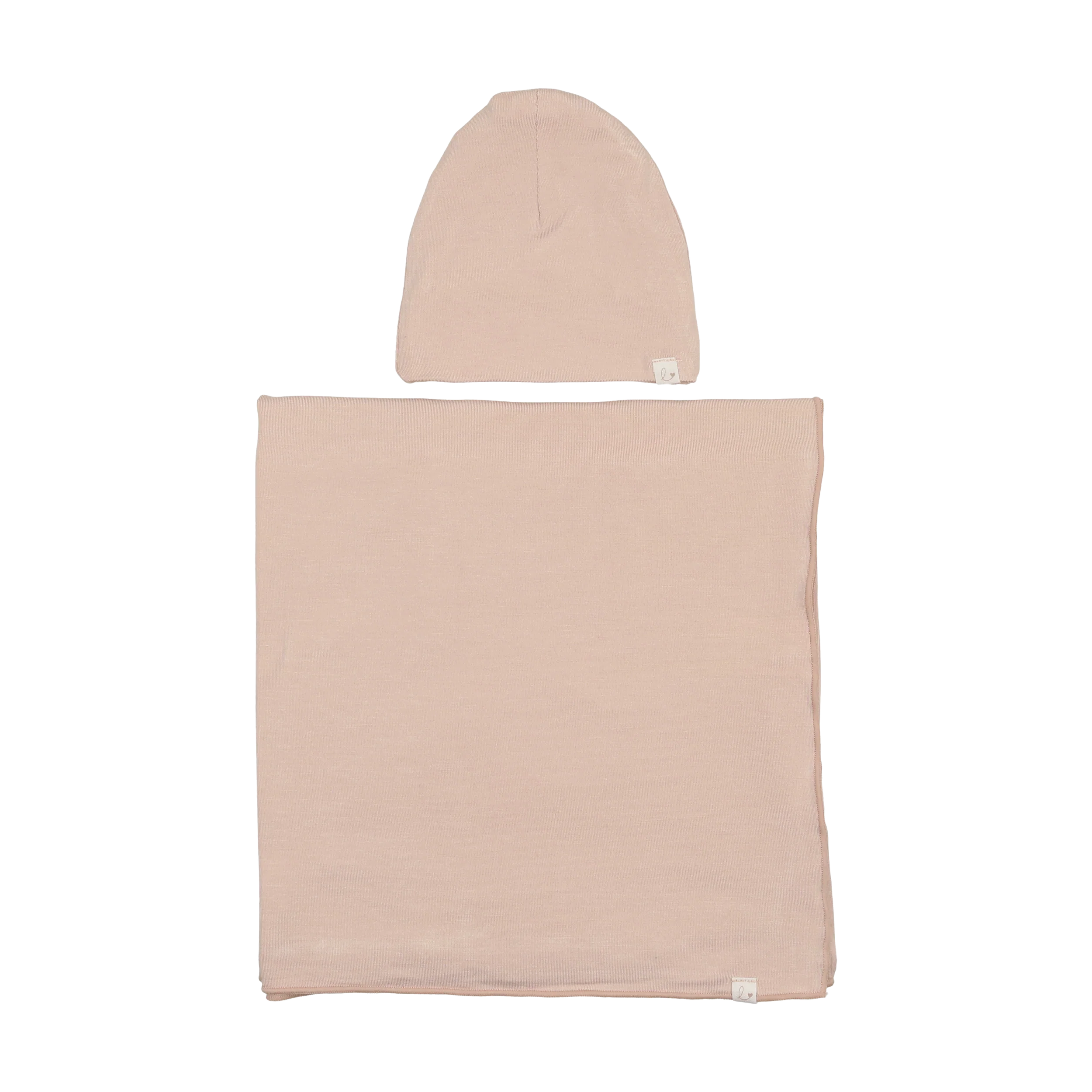Lilette Bamboo Swaddle & Hat Set - Dusty Pink