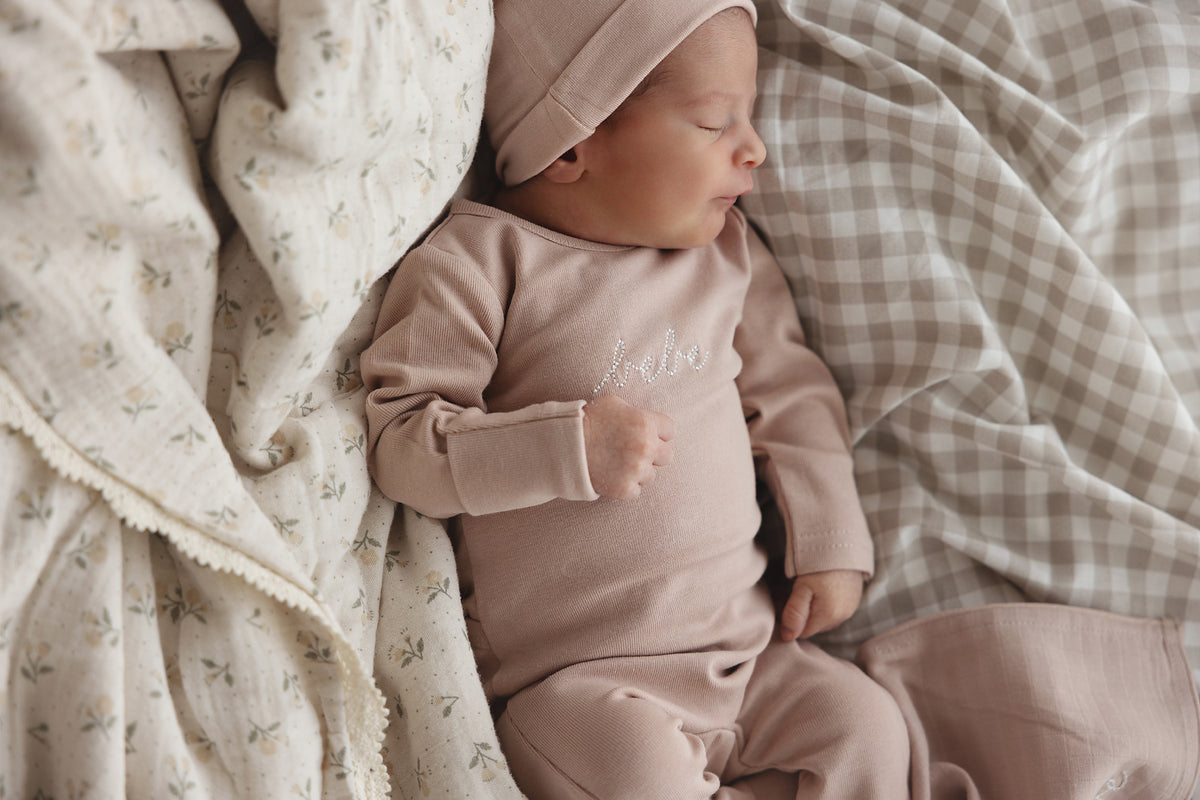 Lilette Take Me Home Bebe Footie - Dusty Pink