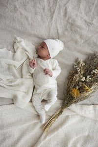 Lilette Take Me Home Clover Footie Set - Cream/Pale Blue