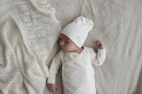Lilette Take Me Home Clover Footie Set - Cream/Pale Blue
