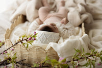 Lilette Sweetheart Knit Cardigan & Bonnet - Cream/Dusty Pink