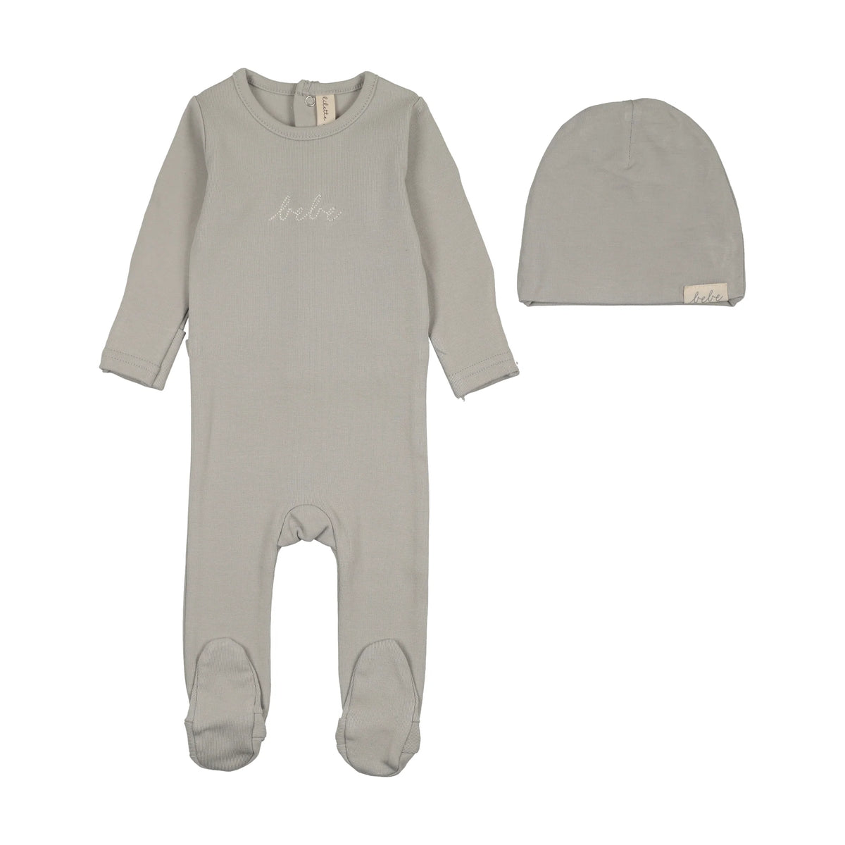 Lilette Take Me Home Bebe Footie & Hat - Pale Blue
