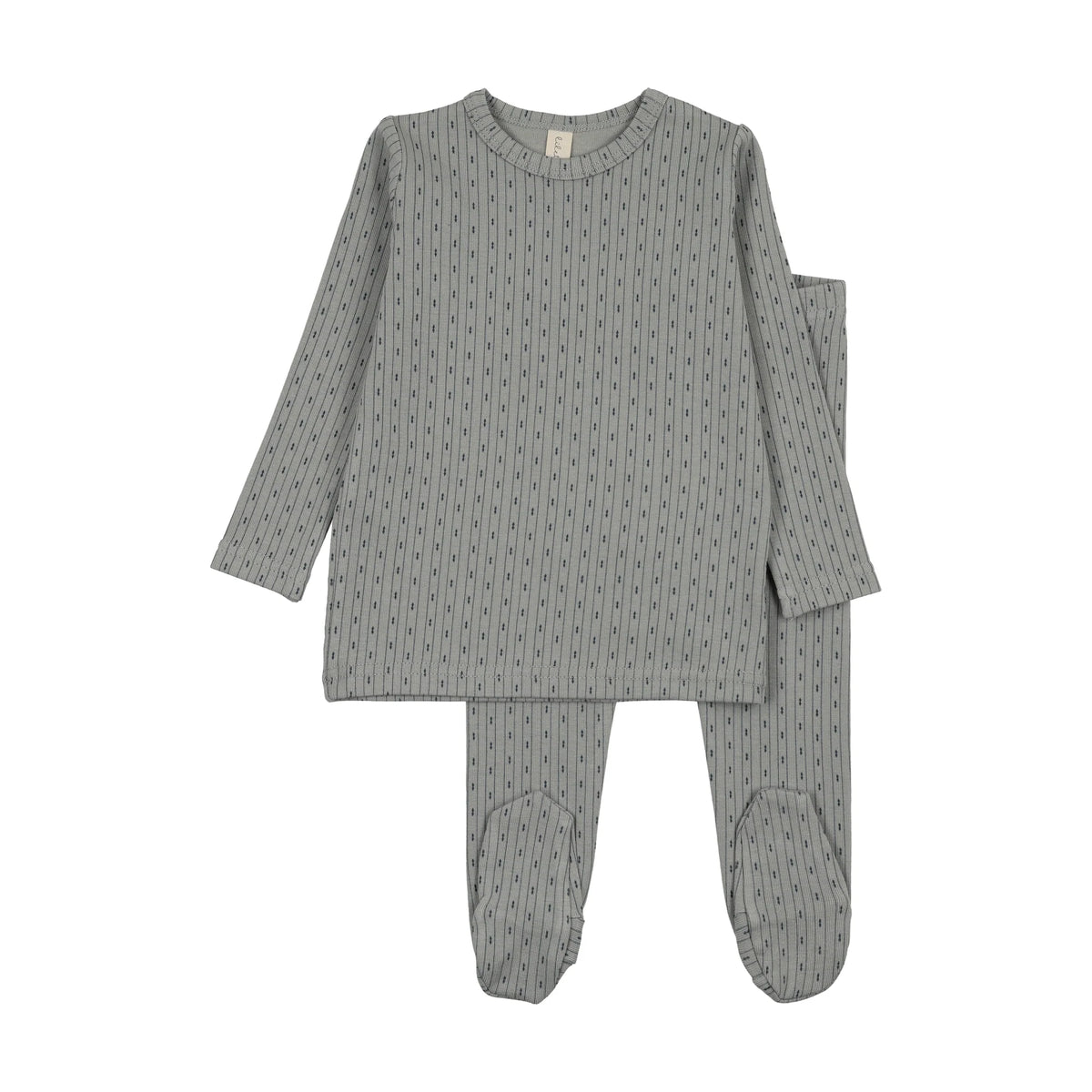 Lilette Gem Stripe Top & Pants - Light Blue