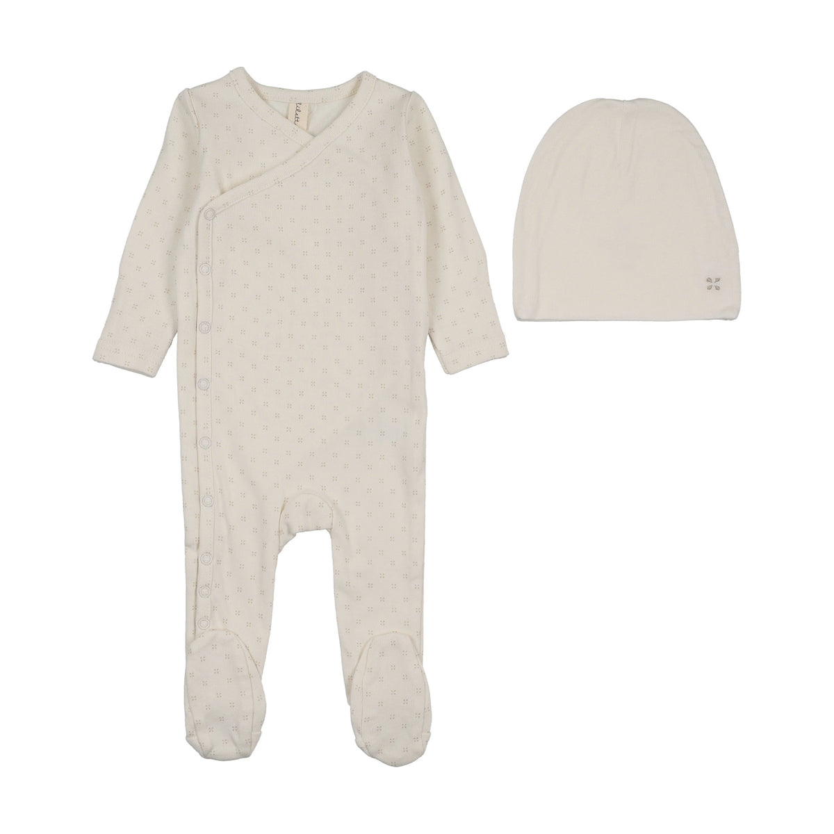 Lilette Take Me Home Clover Footie Set - Cream/Oat