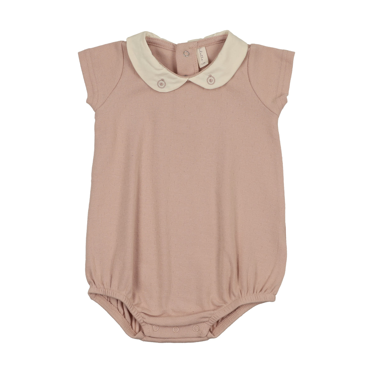 Lilette Sweetheart Collar Romper - Dusty Pink