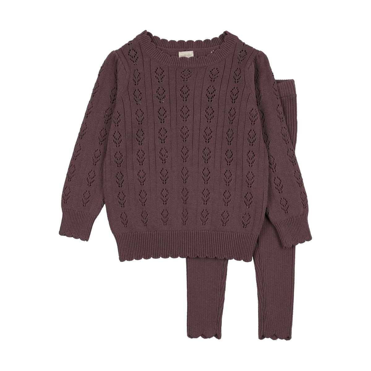 Analogie Girls Knit Set - Vintage Purple