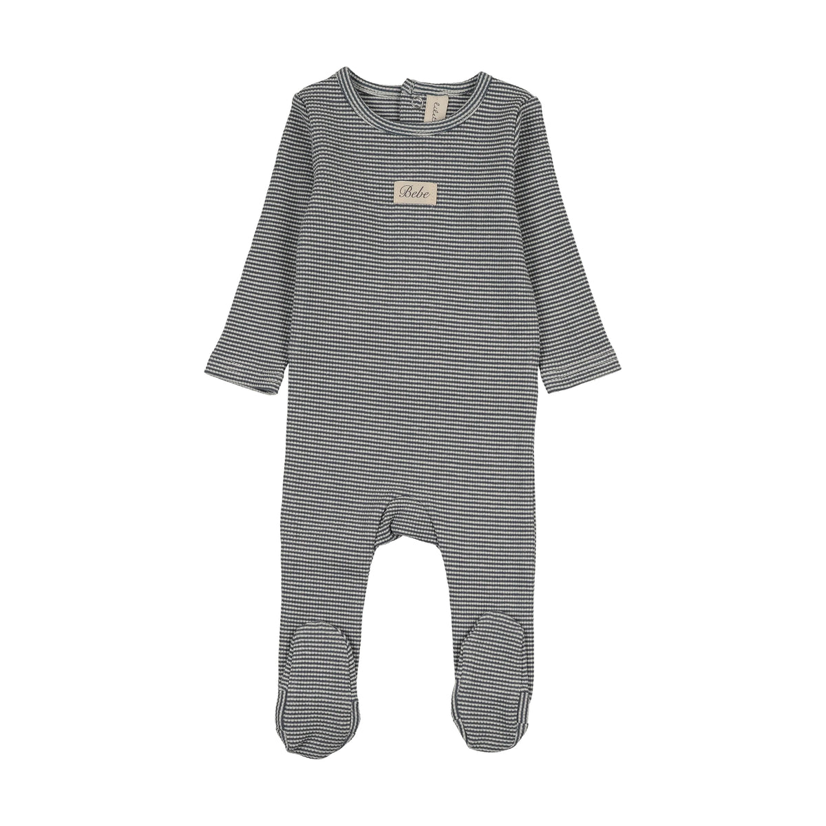 Lilette Striped Bebe Footie - Off Navy