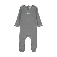 Lilette Striped Bebe Footie - Off Navy