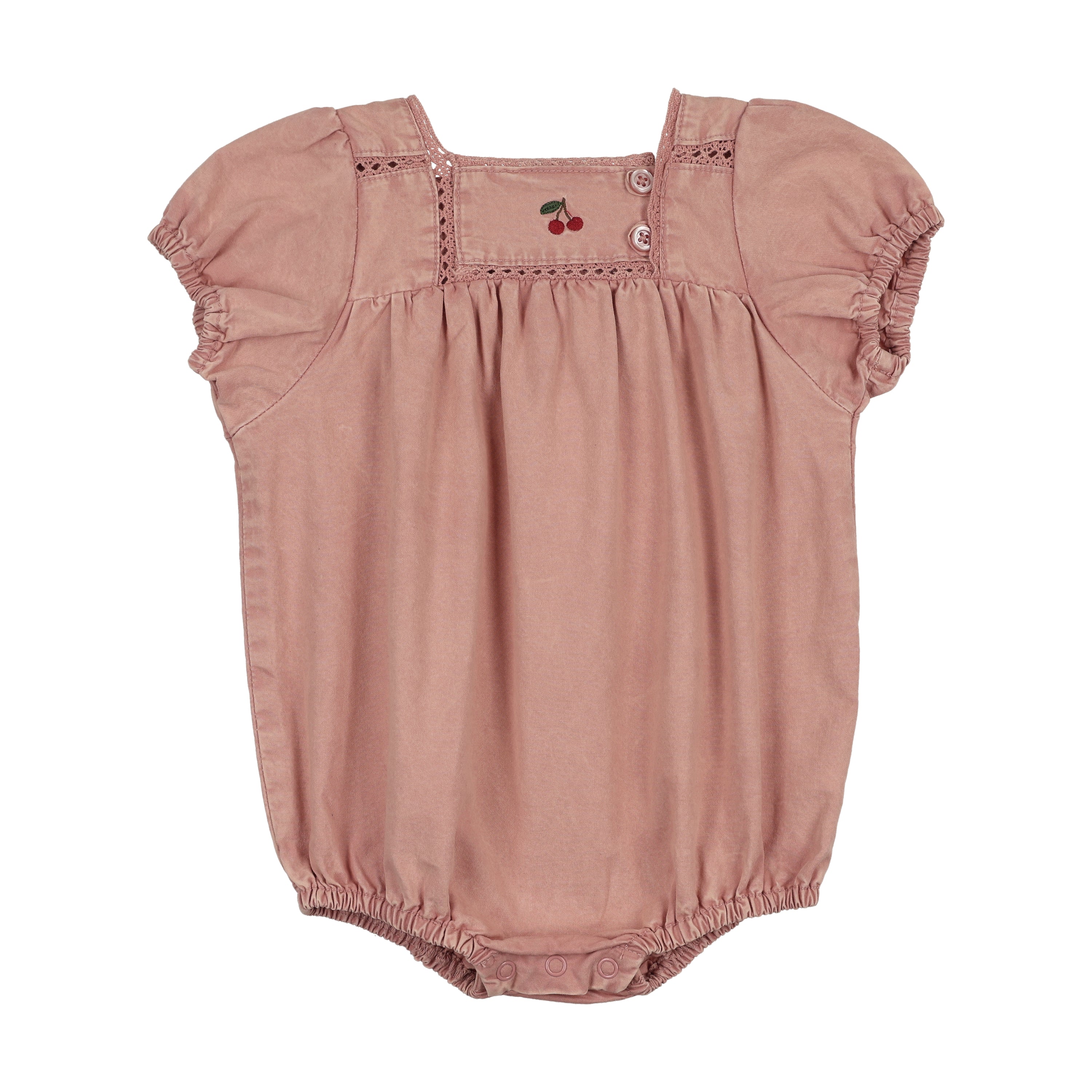 Analogie Denim Capsule Romper - Pink Wash