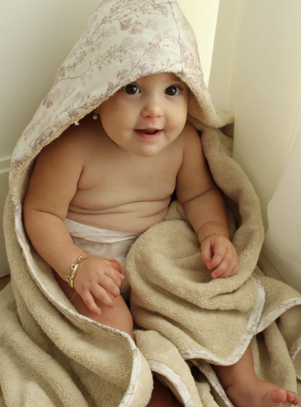 Little Threads Delicate Neutral Branches Towel
