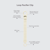 Bibs Pacifier Loop Clip - Ivory