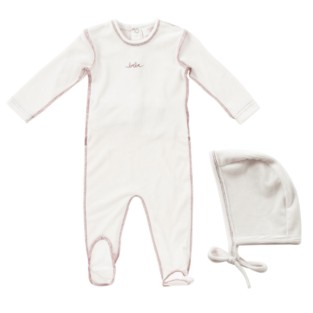 Kipp Edge Stitch Footie & Bonnet