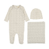 Mema Knits Fruit Print Layette Set