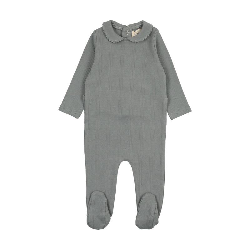 Mema Knits Pointelle Footie - Cream Mema Knits Pointelle Footie - Cream