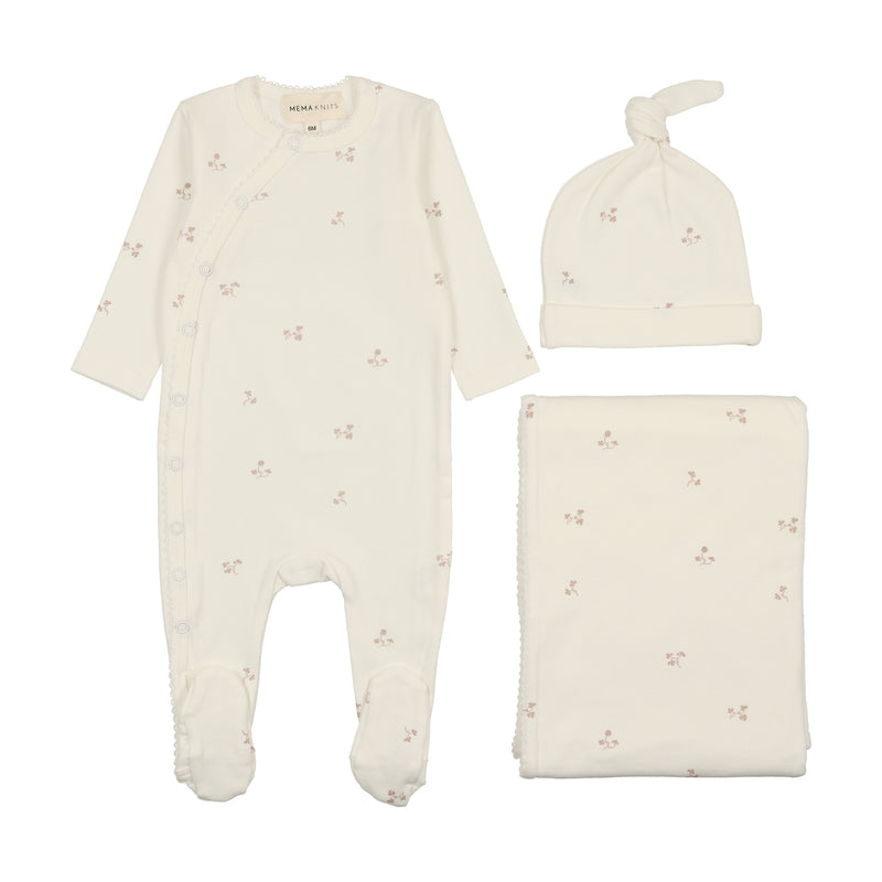 Mema Knits Picot Edge Layette Set AW24