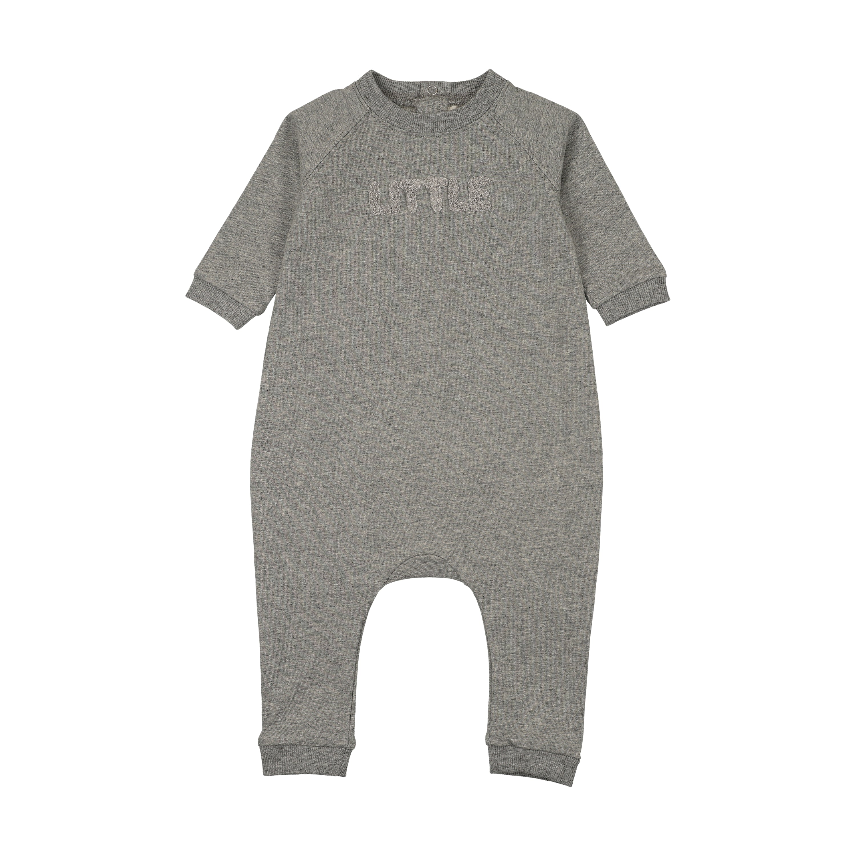 Mema Knits Sherpa Word Art Jumpsuit - Grey