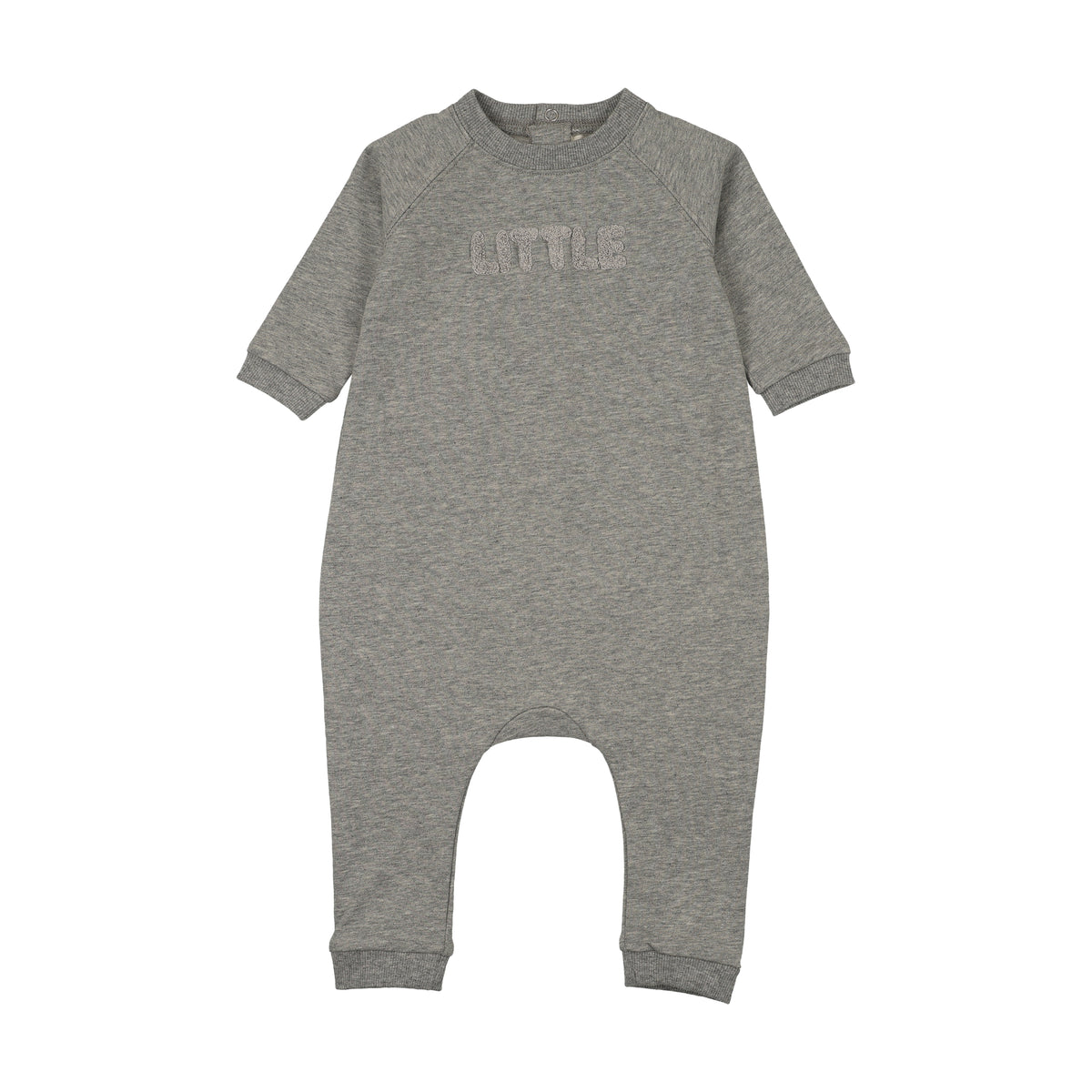 Mema Knits Sherpa Word Art Jumpsuit - Grey