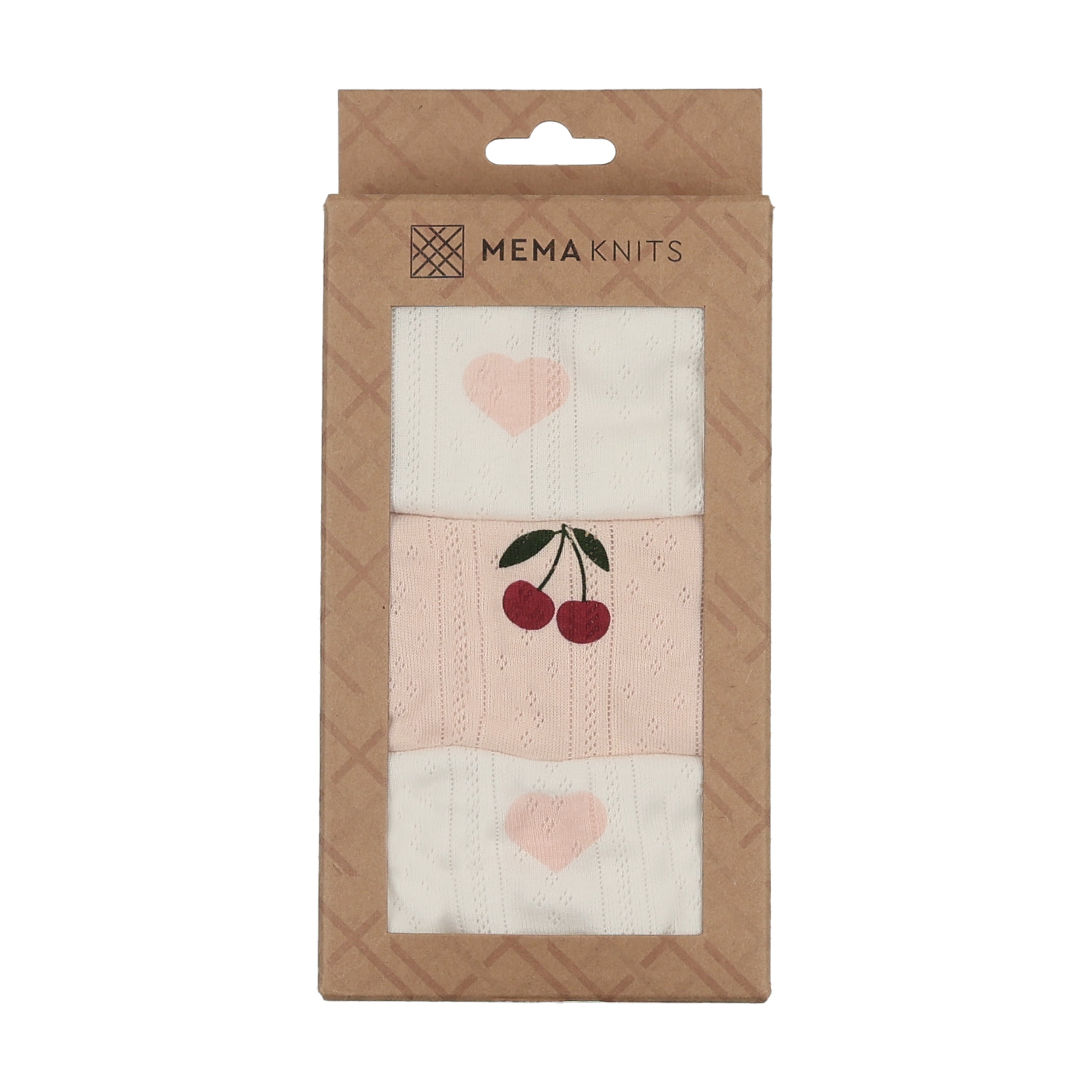 Mema Knits Pointelle Undershirts - Heart Printed