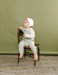 Jacqueline & Jac Flat Knit Bonnet - Natural White