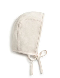 Jacqueline & Jac Flat Knit Bonnet - Natural White