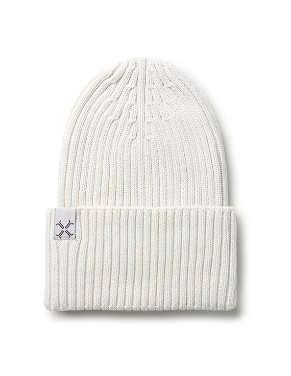 Jacqueline & Jac Natural White Ribbed Cuff Beanie Jacqueline & Jac Natural White Ribbed Cuff Beanie