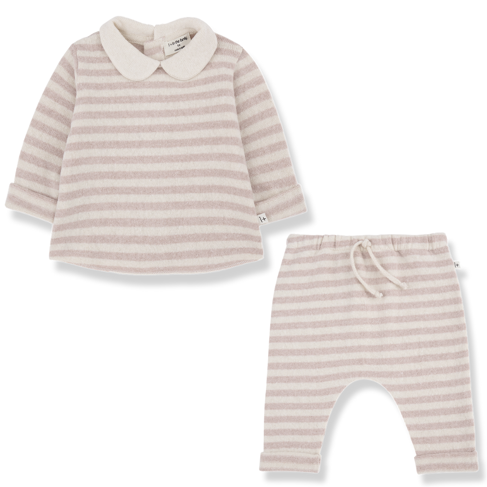 1 + In The Family Alizee Top & Pants Set - Nude