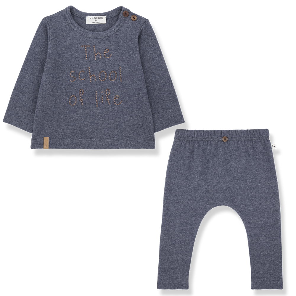 1 + In The Family Harald Top & Pants Set - Denim