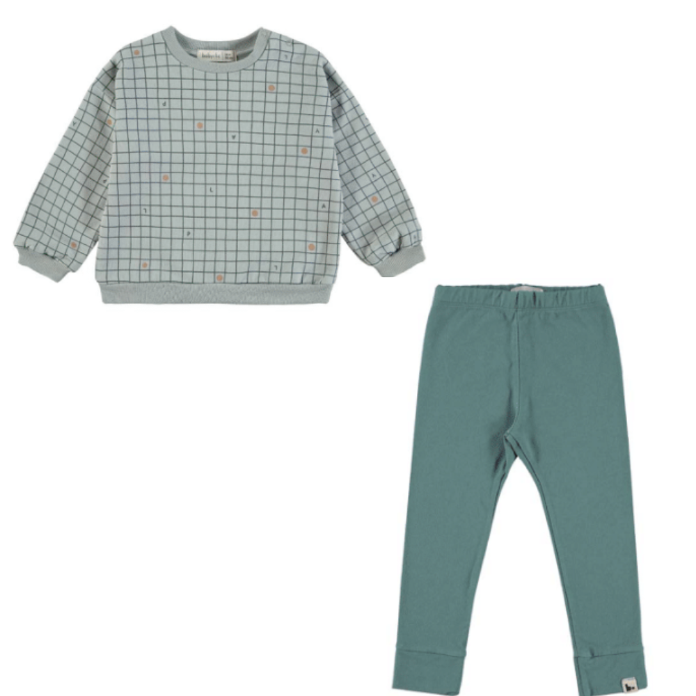 Baby Clic Checkered Blue Top & Pants