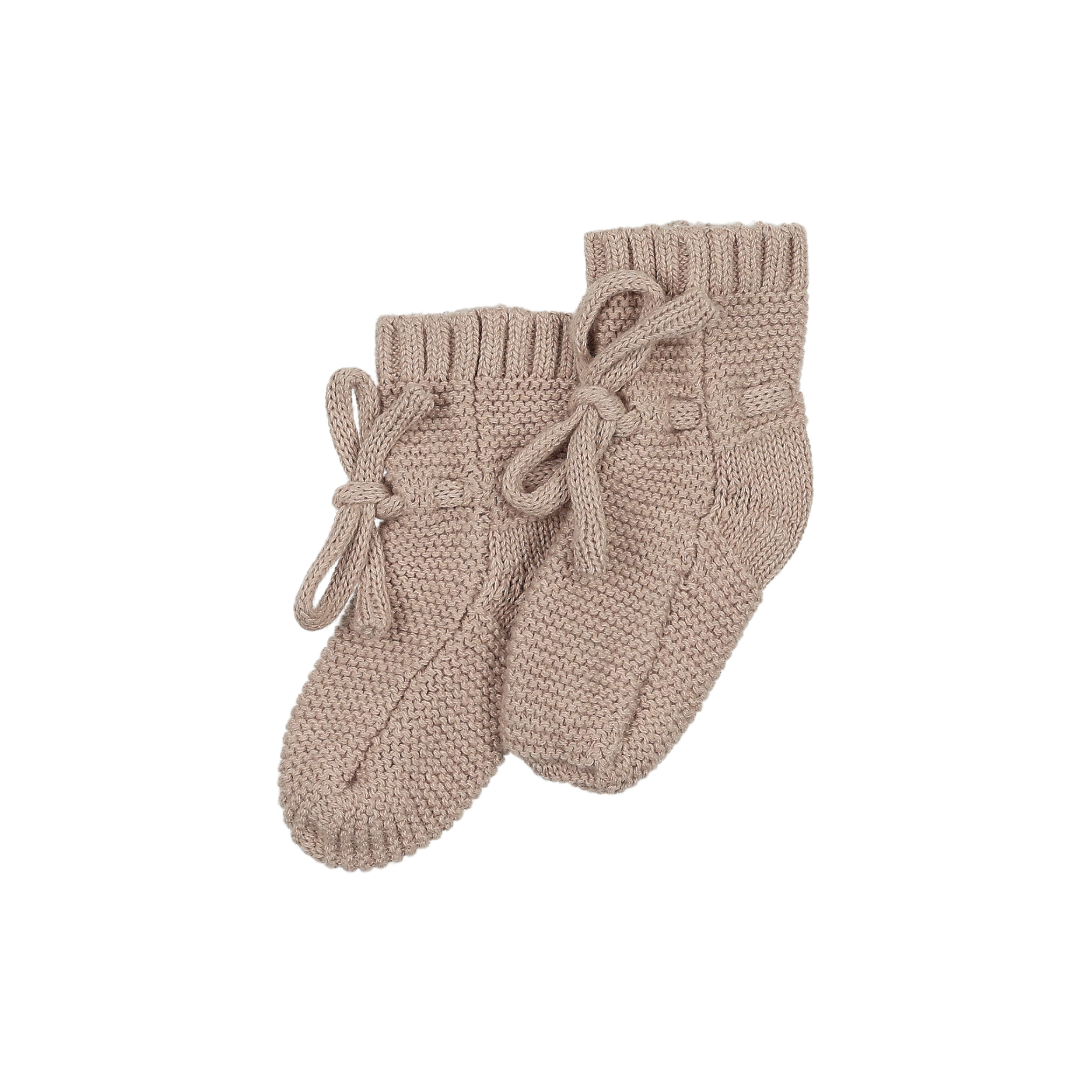 Peluche Knit Booties - Taupe