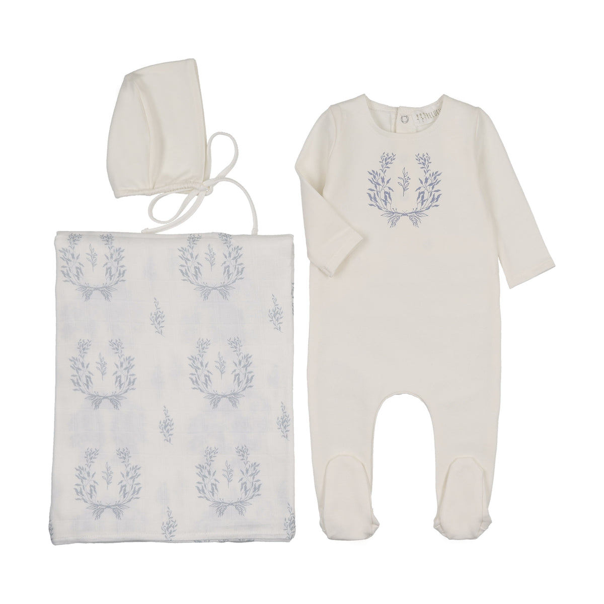 Peluche Botanical Layette Set - Blue