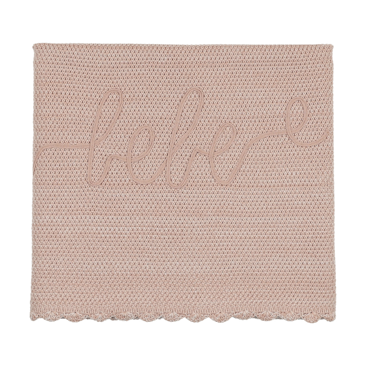 Peluche Malange Scalloped Blanket - Rose