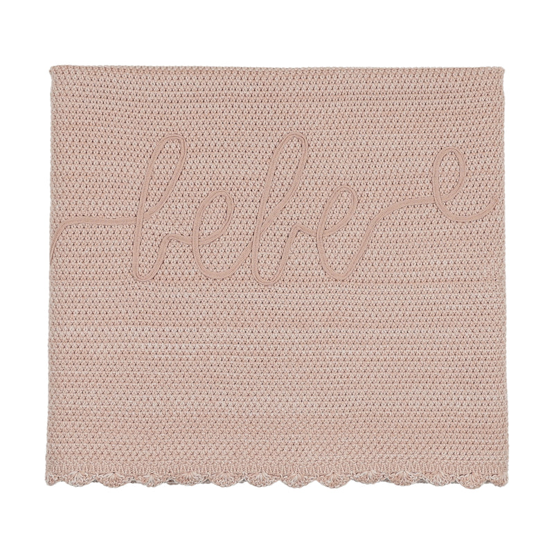 Peluche Malange Scalloped Blanket - Rose