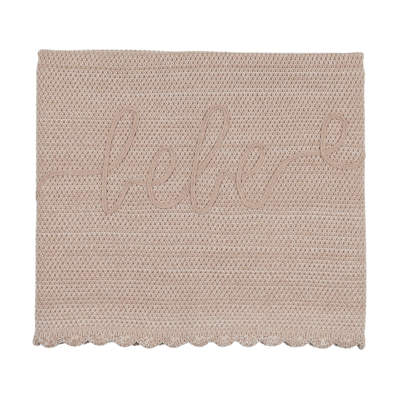 Peluche Malange Scalloped Blanket - Taupe