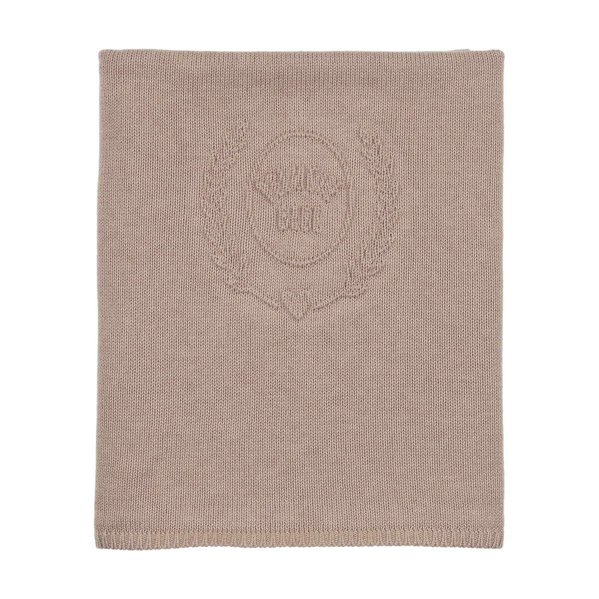 Peluche Embossed Knit Blanket - Taupe