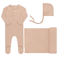 Elys & Co Pointelle Heart/Star Button Layette Set