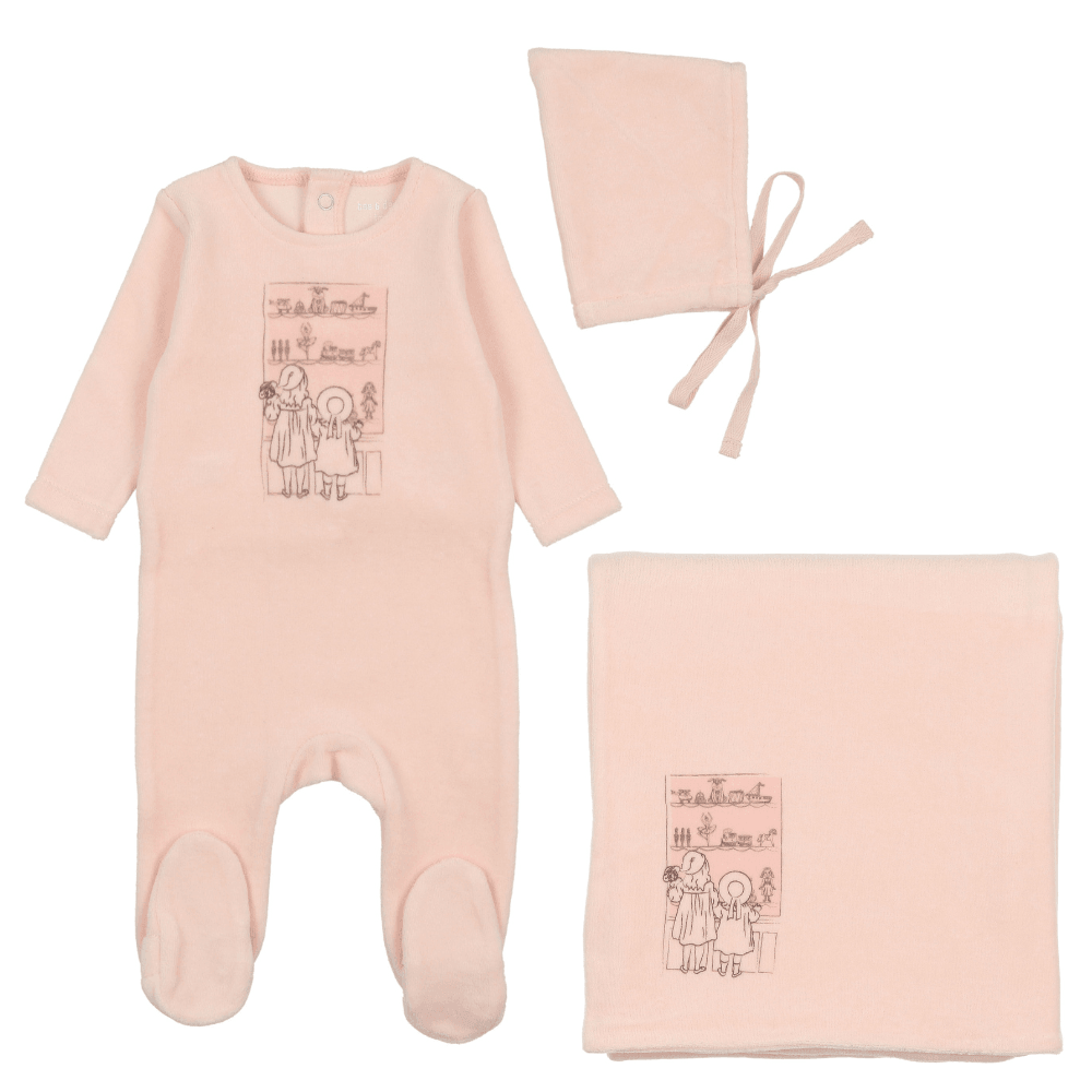 Bee & Dee Velour Window Layette Set