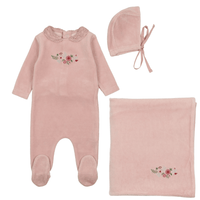 Bee & Dee Embroidered Flowers Layette Set