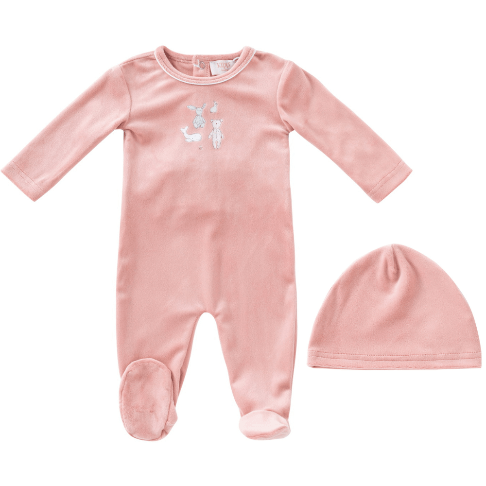 Kipp Stuffed Friends Romper- Mauve Kipp Stuffed Friends Romper- Mauve