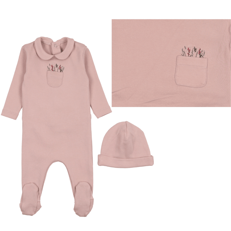 Mabel Embroidered Pocket Layette Set