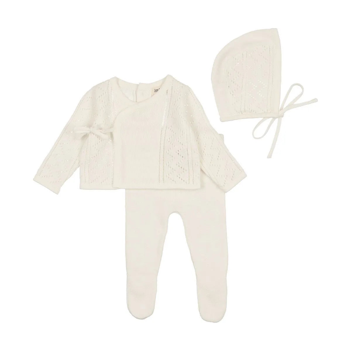 Bee & Dee Pointelle Wrap Bris set