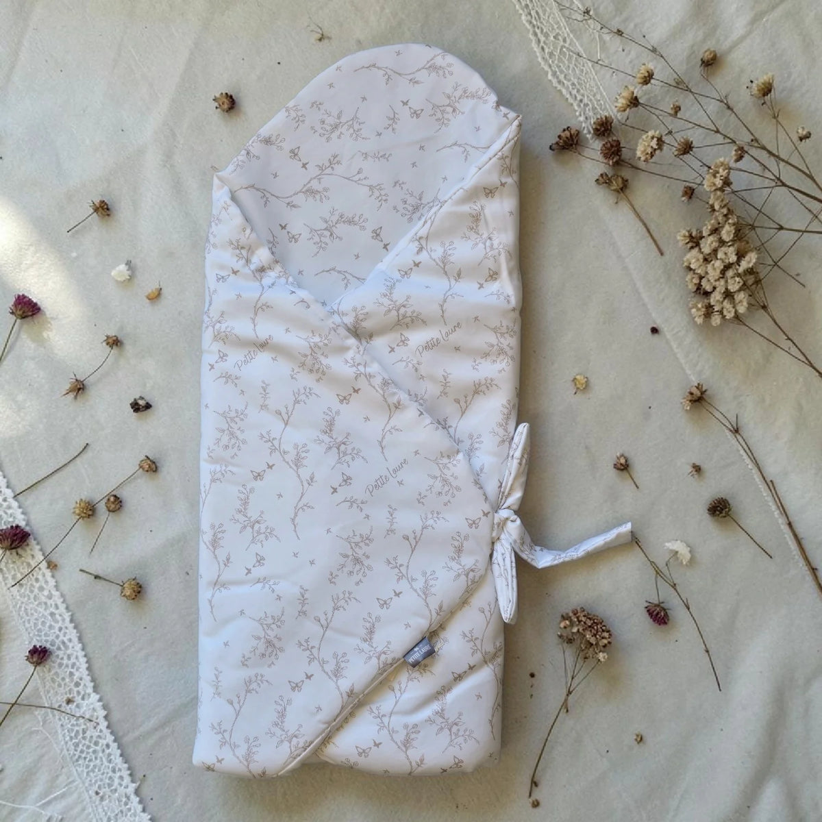Petite Laure Bow Garden Wrap - Taupe