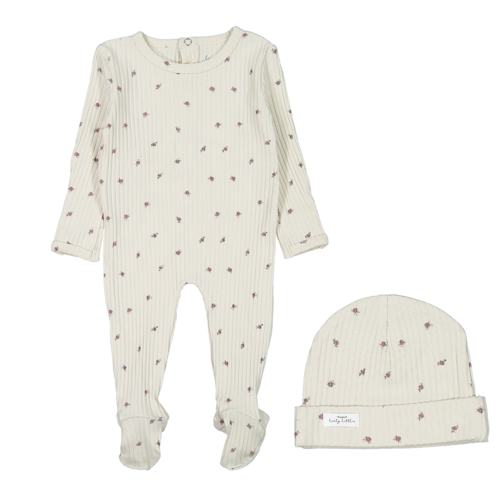 Lovely Littles Rosa Footie & Beanie